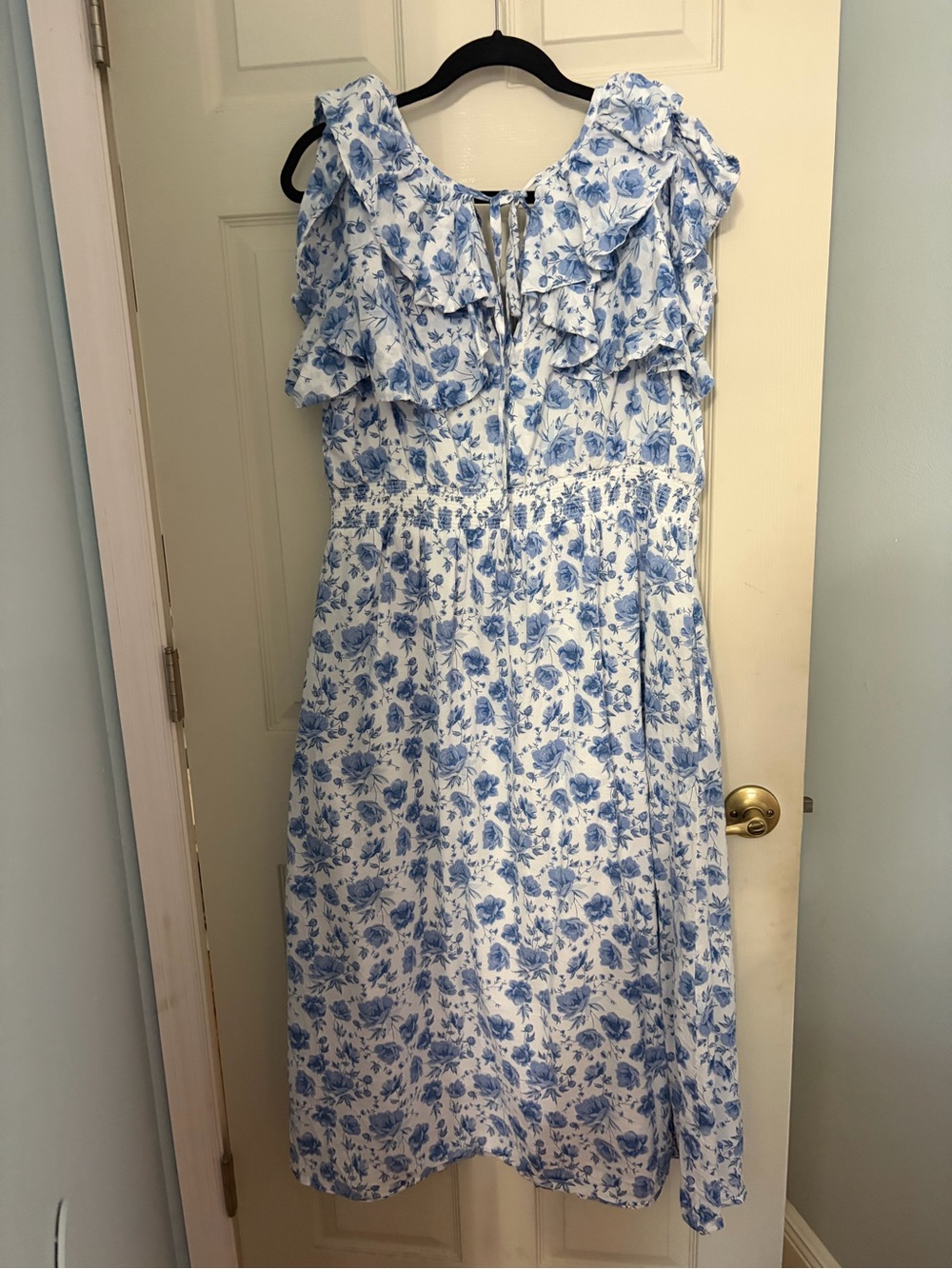 Simply Southern Blue and White Floral Maxi Dress